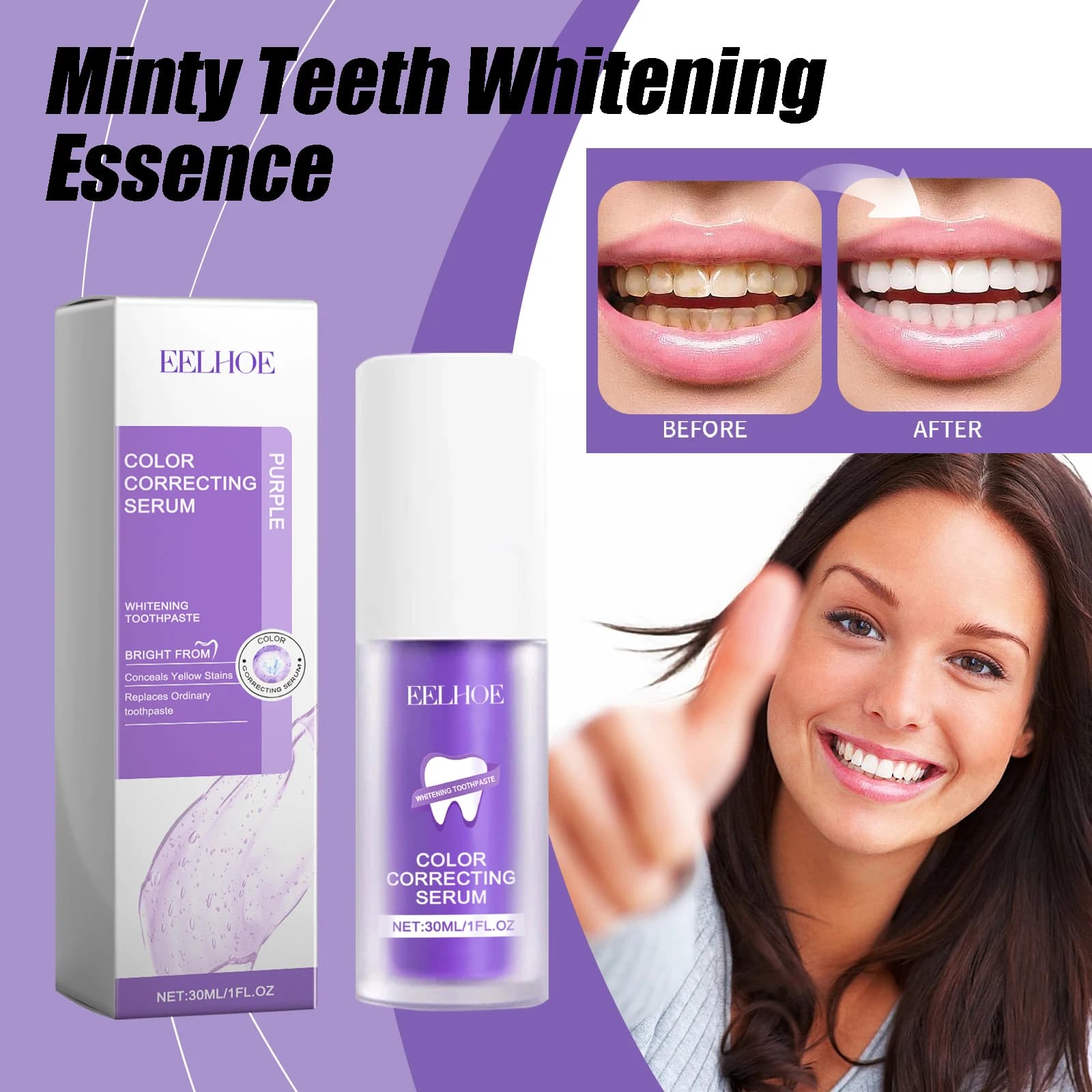 Oral Hygiene Serum Deep Cleaning Effectively Removes Yellow Tooths Long-Term Fresh Food Whitening Teeth Essence Mint