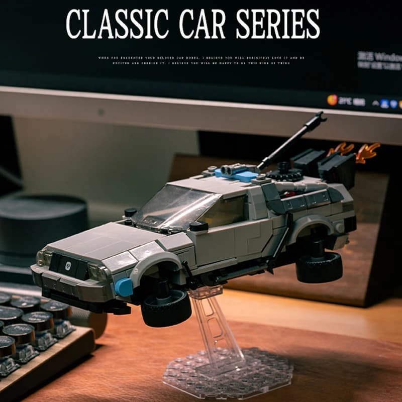 Modellini di Auto Classiche 3in1, Giocattoli da Costruzione MOC, Auto da Corsa, Mattoncini Back to the Future, Regali per Bambini e Adulti
