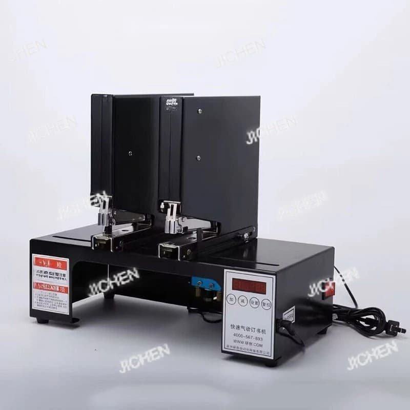 Cucitrice elettrica automatica a doppia testa Rilegatrice pneumatica Rilegatrice elettrica da 180 volte/minuto