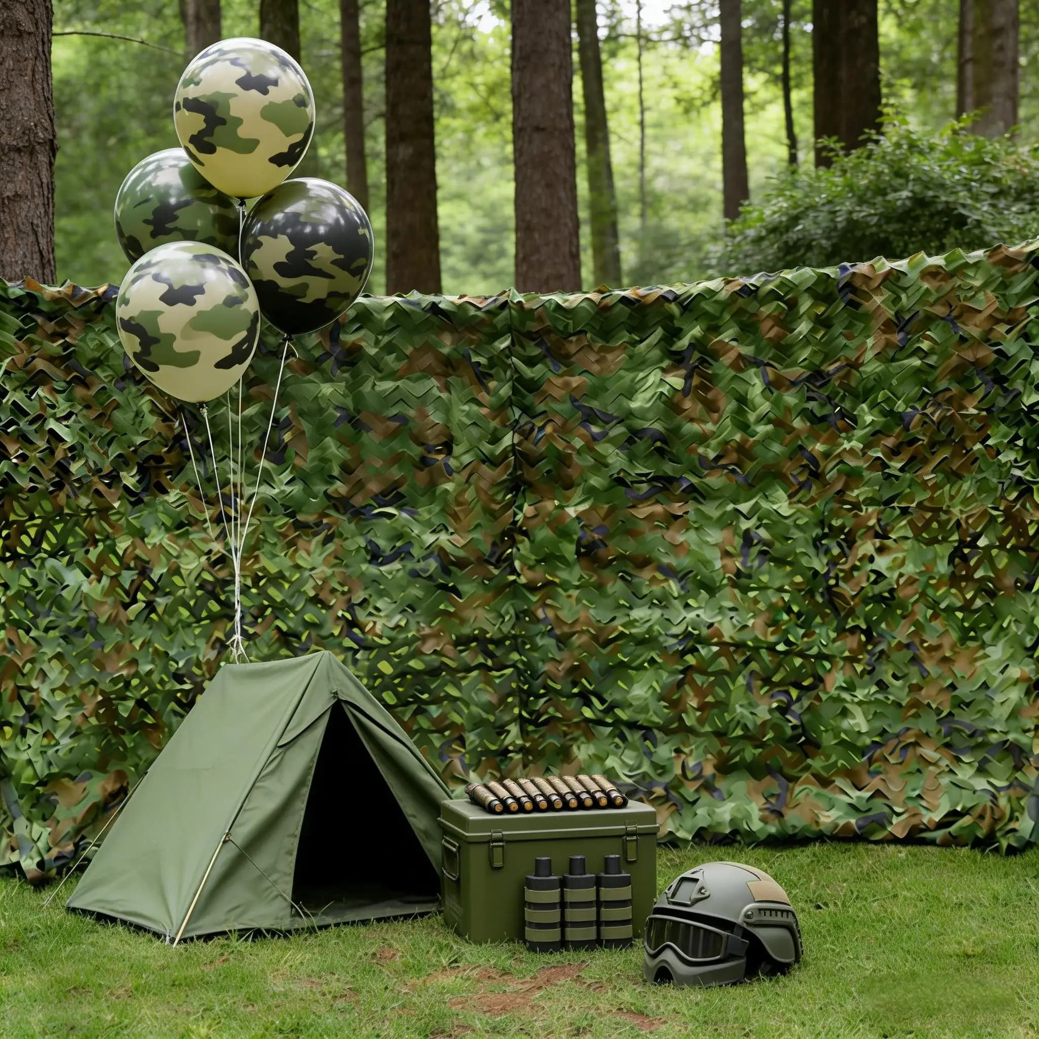 Rete Mimetica per Campeggio Esterno, Rete Parasole in Rete Camo per Caccia, Tiro, Coperture per Auto e Tende, Riparo Solare per Feste a Tema Militare