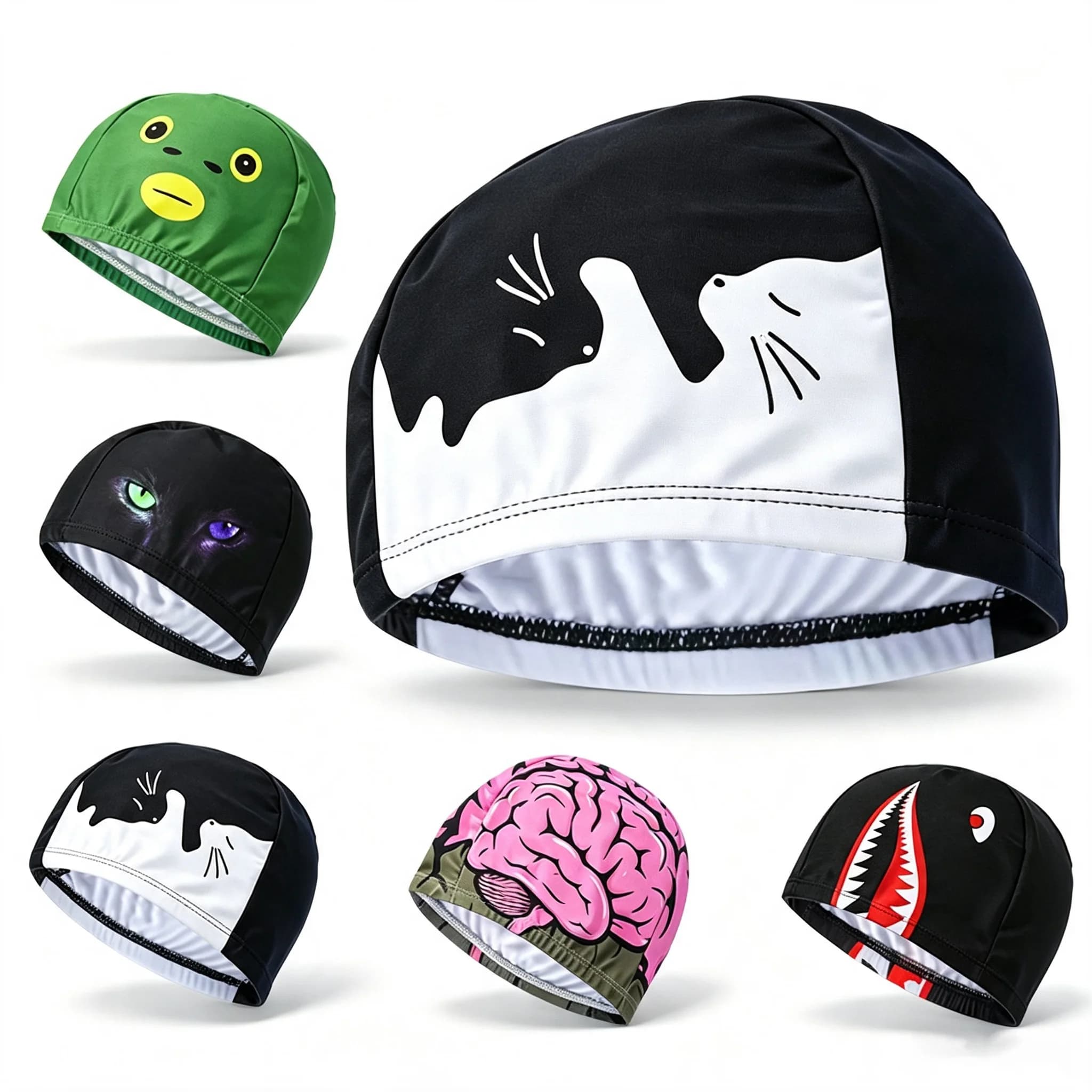 Durable Stretchy Adult Swim Cap Smooth Surface For Fitness Swimming Seaside Vacation Water Entertainment