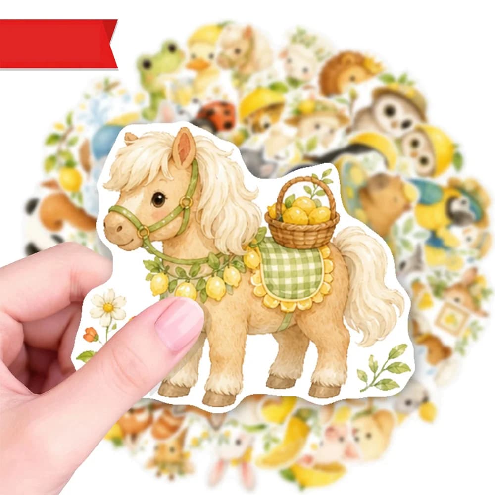 10/30/50pcs Funny Animal Lemon Cartoon Graffiti Stickers Decals DIY Suitcase Laptop Helmet Bike Cute Waterproof Sticker Toy Gift