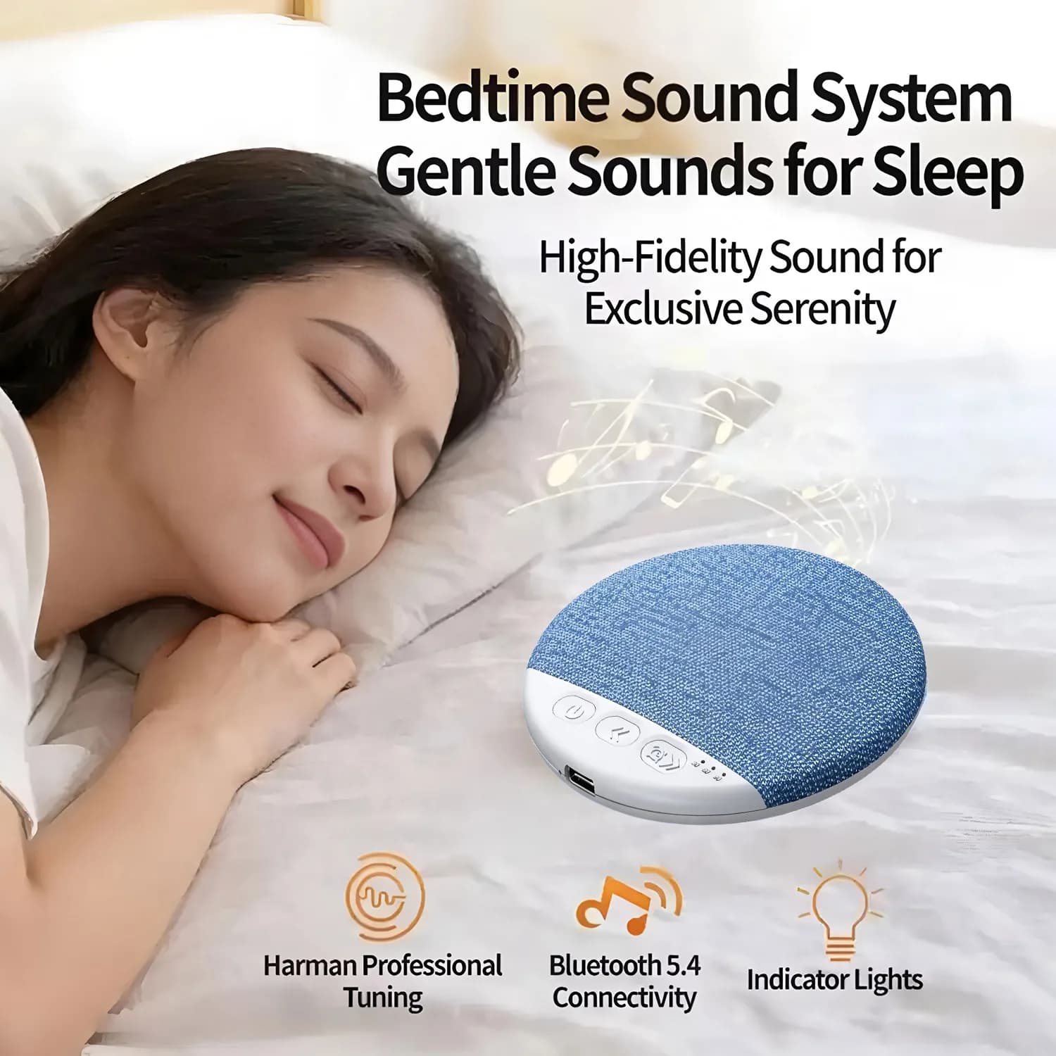 Wireless Pillow Speaker Sleep Aid 360° Surround Sound Bluetooth 5.4 HiFi Stereo Sound Private Audio No Disturb Partner2026 New