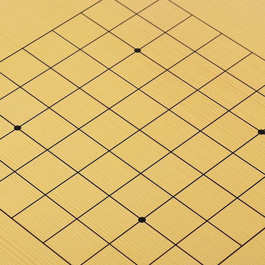 Double Sided Weiqi Game Board Wooden Chess Set Board Pocket Durable for Traditional Board Games and Gift