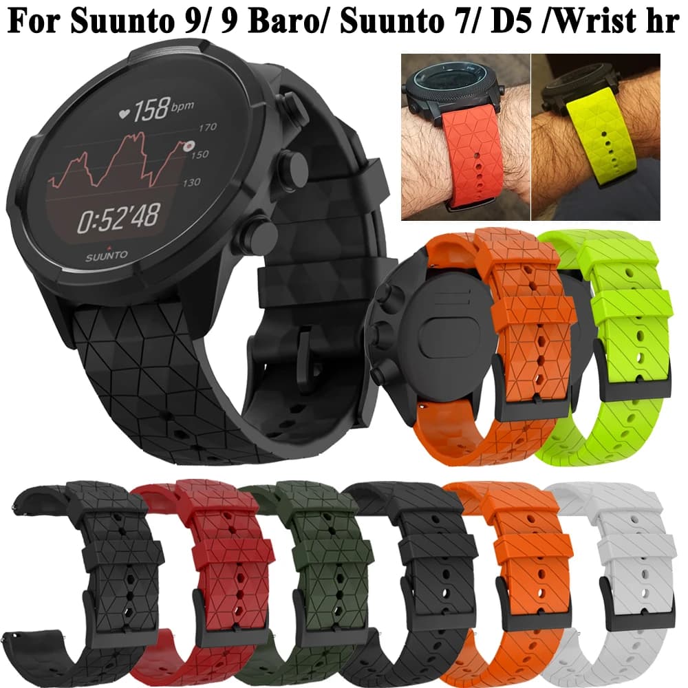 Per Suunto 9 Baro 9 Spartan cinturino in silicone Suunto 7 Sport da polso HR Baro Smart Watch cinturino di ricambio accessori