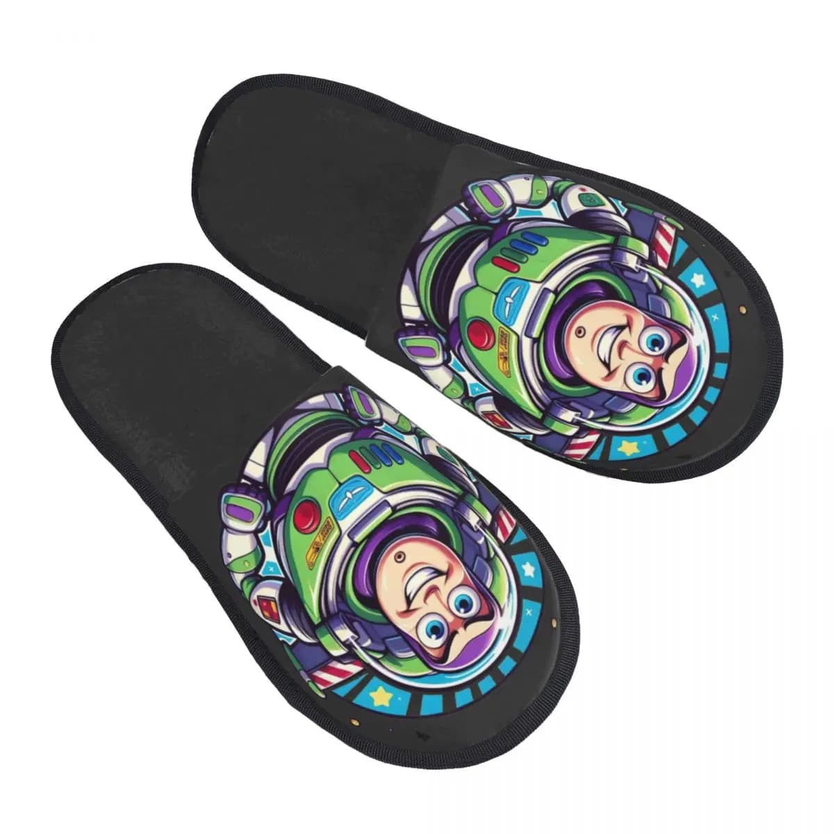 Women's Personalized Slippers with Print Toy Story Buzz Lightyear, Soft and Warm in Memory Foam, Soft slippers for Interior and Exterior