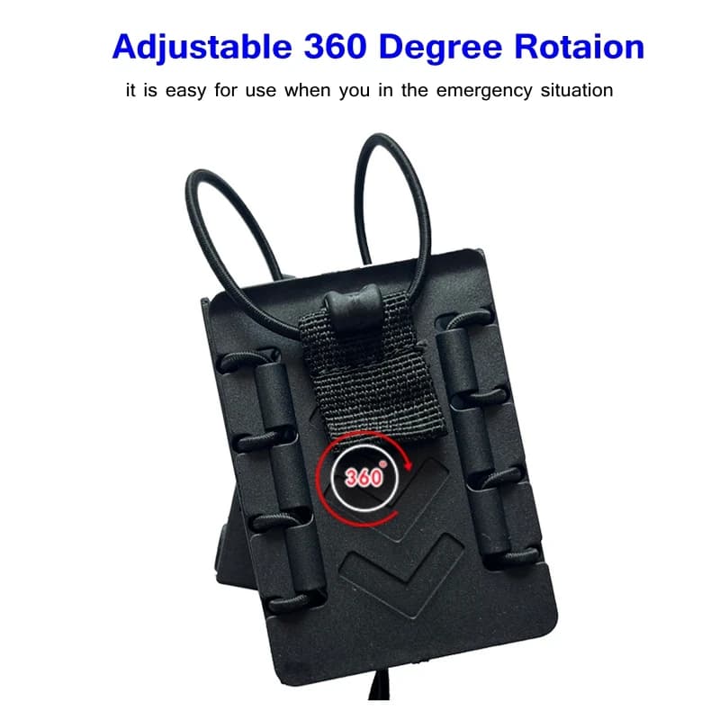 Fondina tattica compatta per radio Custodia per walkie-talkie in polimero Clip per gilet MOLLE Custodia per interfono con custodia per radio a due vie