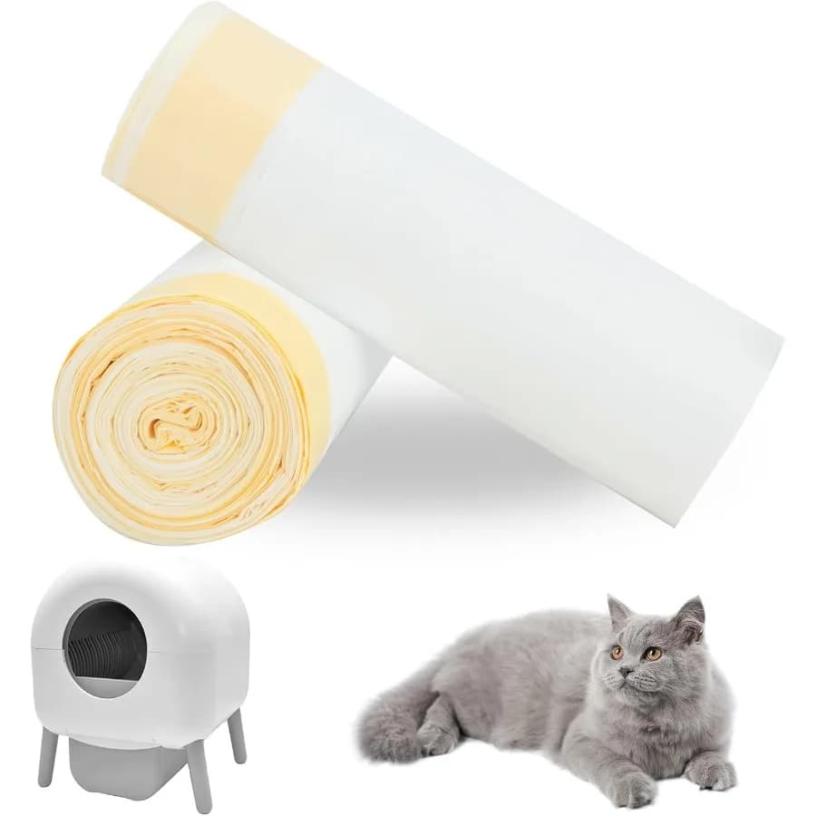 Fodere per lettiera per gatti con coulisse 26 x 16 Ih Sacchetti per rifiuti durevoli e a prova di perdite adatti alla maggior parte dei Strd Kitty Pulizia automatica Robo