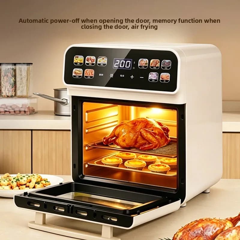 Air oven household large-capacity visual touch screen multi-function integrated air fryer baking multi-gear