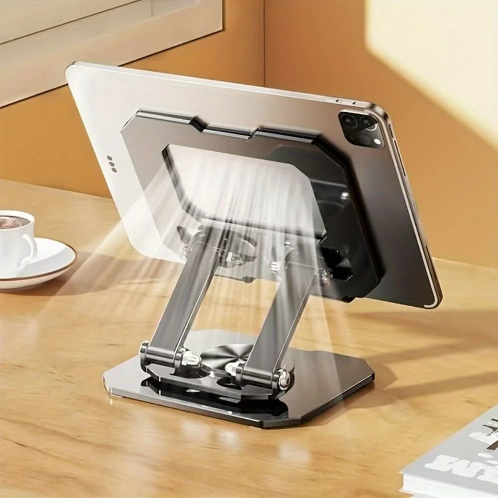 Phone Tablet Stand 360° Rotatable Aluminum Alloy Laptop Tablet 4-16 Inch Foldable Desktop Stand Holder All-Metal Laptop Bracket