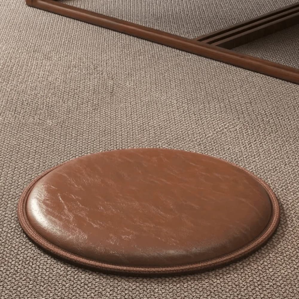Zafu Thick Leather Cushion Non-Slip 35/40cm Round Sitting Seat Pad Soft Waterproof Dining Chair Pad Meditation
