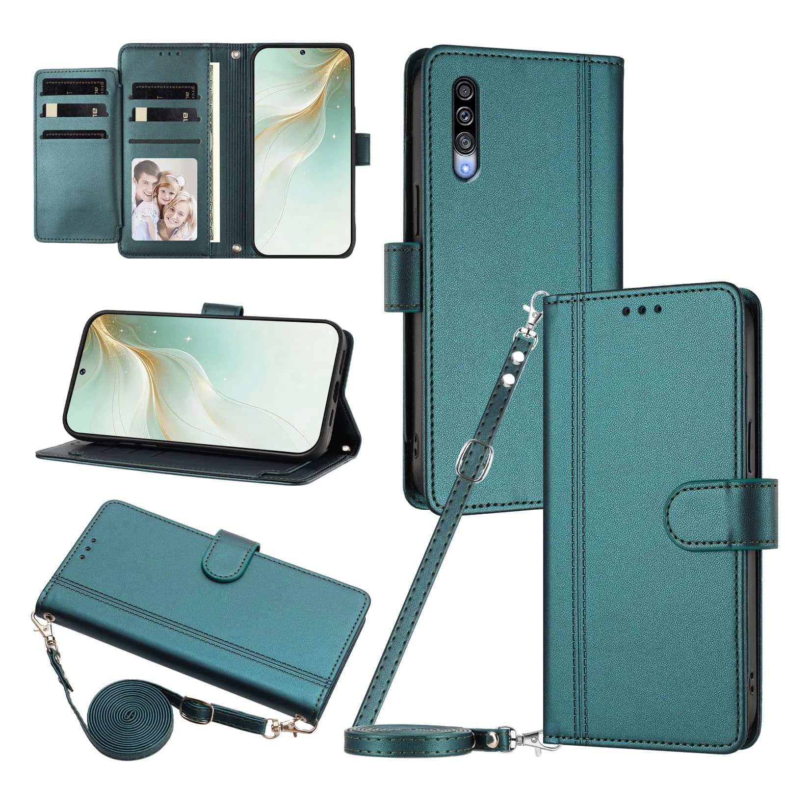 Custodia a Portafoglio per Samsung Galaxy A56 A37 A36 A35 A34 A33 A32 A40 A42 A50 A30S, Cover Sottile con Chiusura Magnetica e Funzione Kickstand