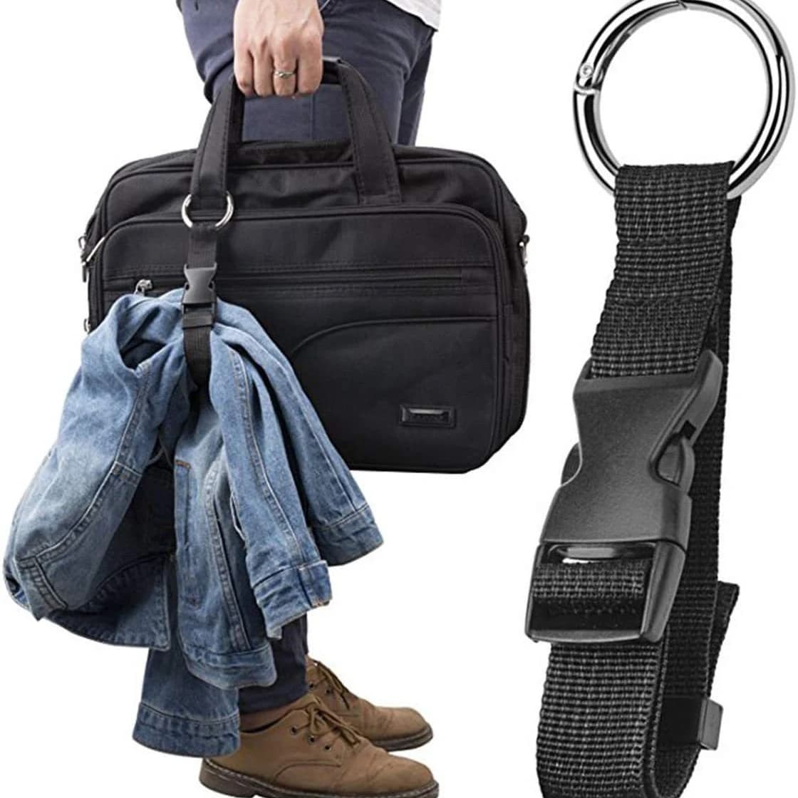 Zaino Cinghia esterna Cinghia portatile con fibbia di rilascio Add-A-Bag Cinghia per bagagli Cintura Porta giacca Bagagli da viaggio Cinghia fissa