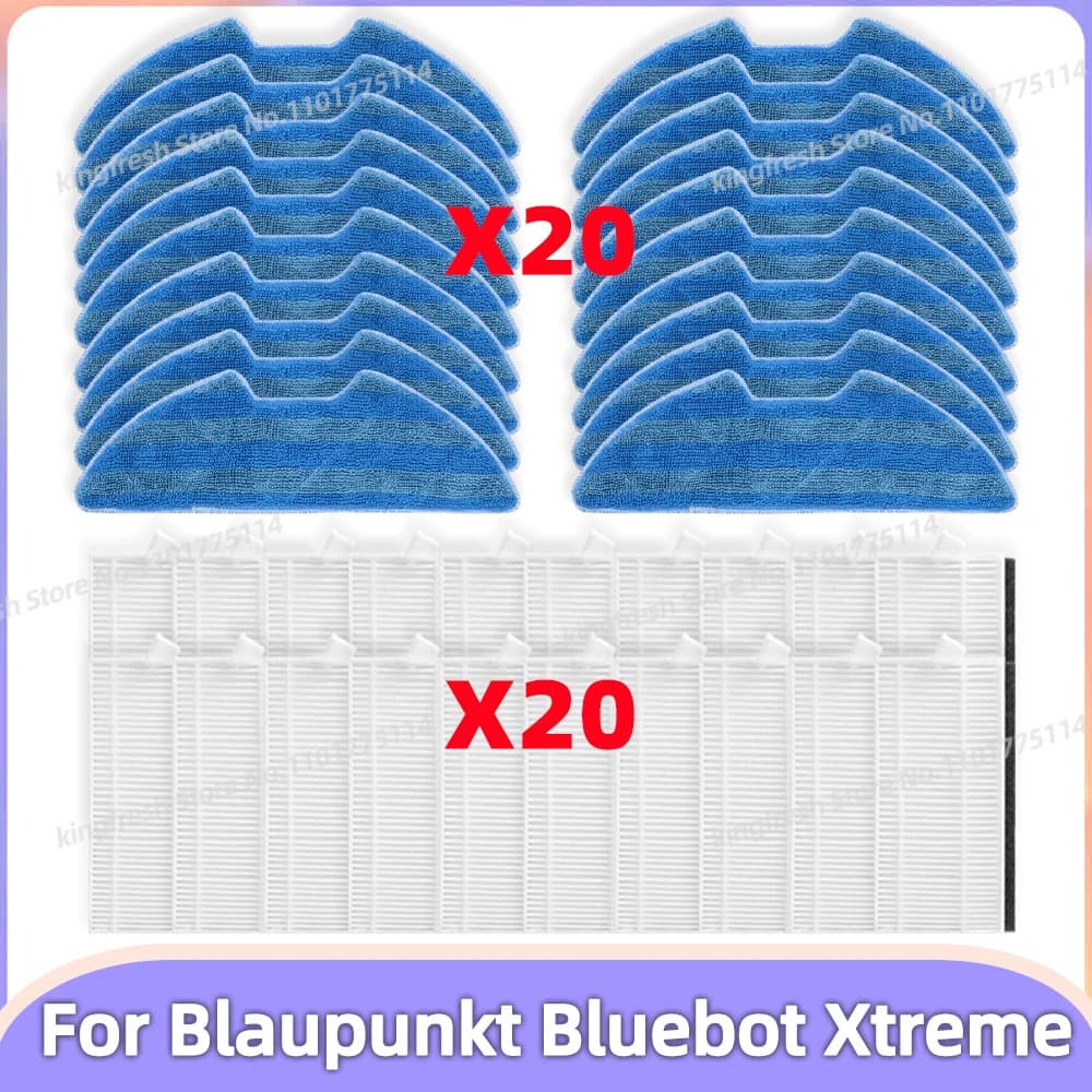 Compatibile con (Blaupunkt Bluebot Xtreme) Parti di Aspirapolvere Filtro HEPA Panno per la Pulizia Accessori