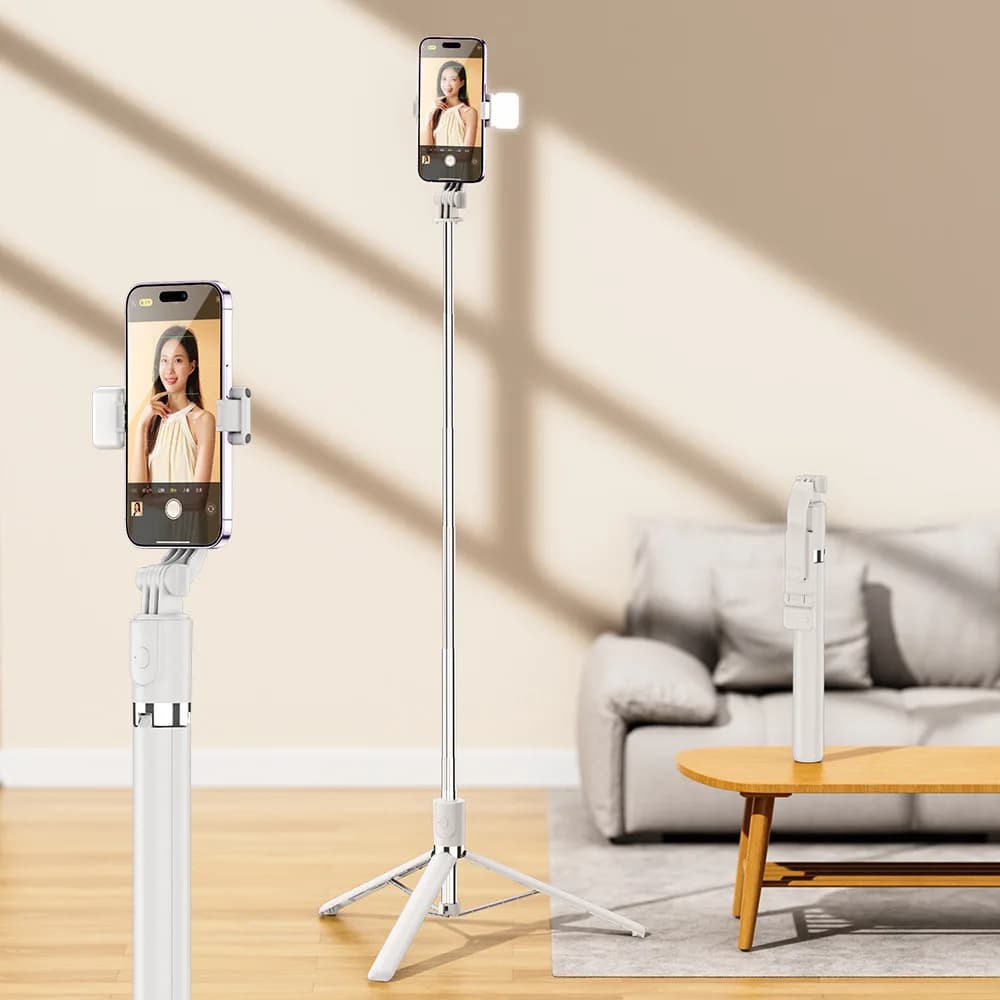 Bench Selfie Wireless 1700mm, Treppiede per Telephone Extensible, Monopiede Foldable for Smartphone, Fixed and Balanced
