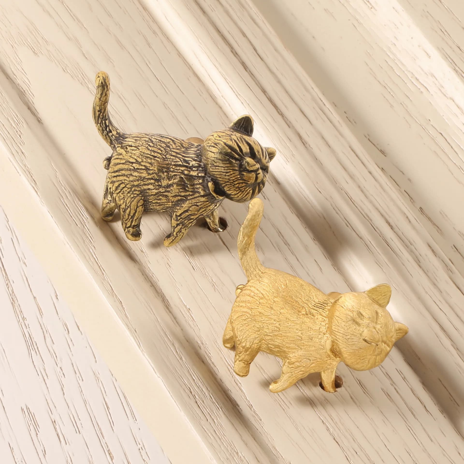 Maniglie per mobili in ottone Maniglie per porte Simpatico gatto fortunato Camera dei bambini Guardaroba Manopole per cassetti Maniglia per mobili