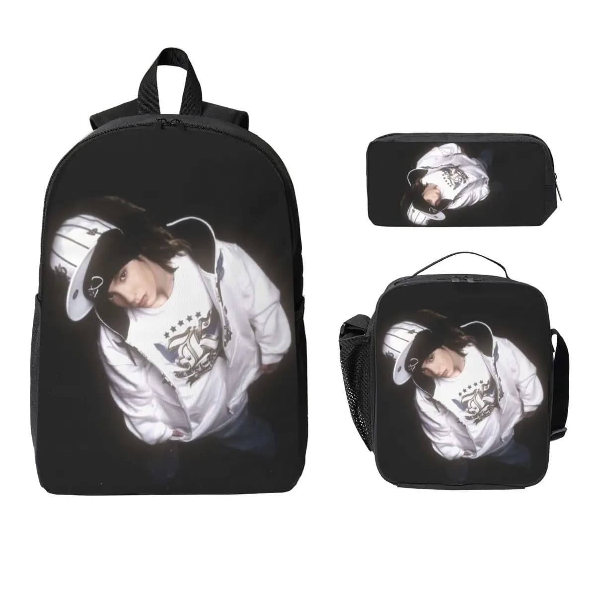 Tokio Hotel Tom Kaulitz Music Band Zaino Studente Ragazzo Ragazza BookBag Borsa da scuola Borsa a tracolla Borsa da pranzo isolata 3ps Astuccio