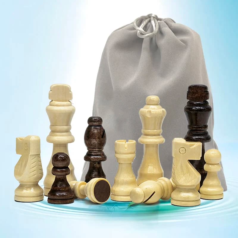 Set di scacchi in legno, gioco di scacchi King Height 92/80/65mm con o senza scacchiera, gioco di scacchi da 32 pezzi, gioco da tavolo per famiglie