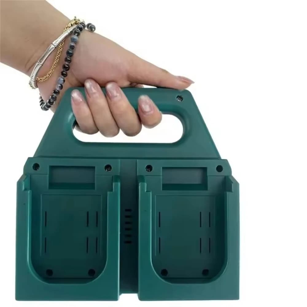 Supporto Portatile per 4 Batterie, Cestello Portabatterie per Batterie agli Ioni di Litio Makita 18V BL1830 BL1815 BL1430