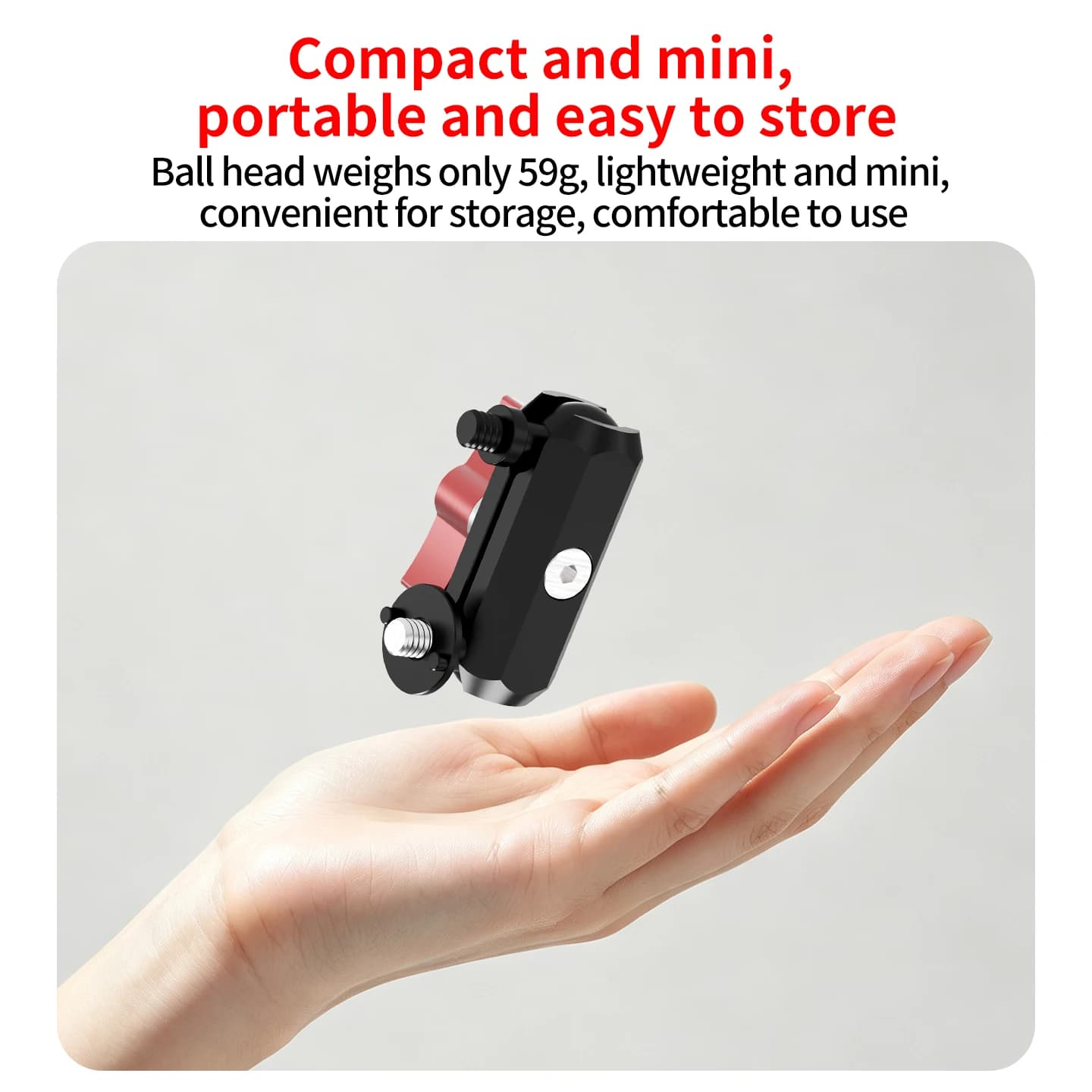 Mini Magic Arm 360 Rototable Single Knob 1/4 ARRI Locating 17mm Dual Ball Head for GoPro Insta360 Camera Monitor Car Phone Mount