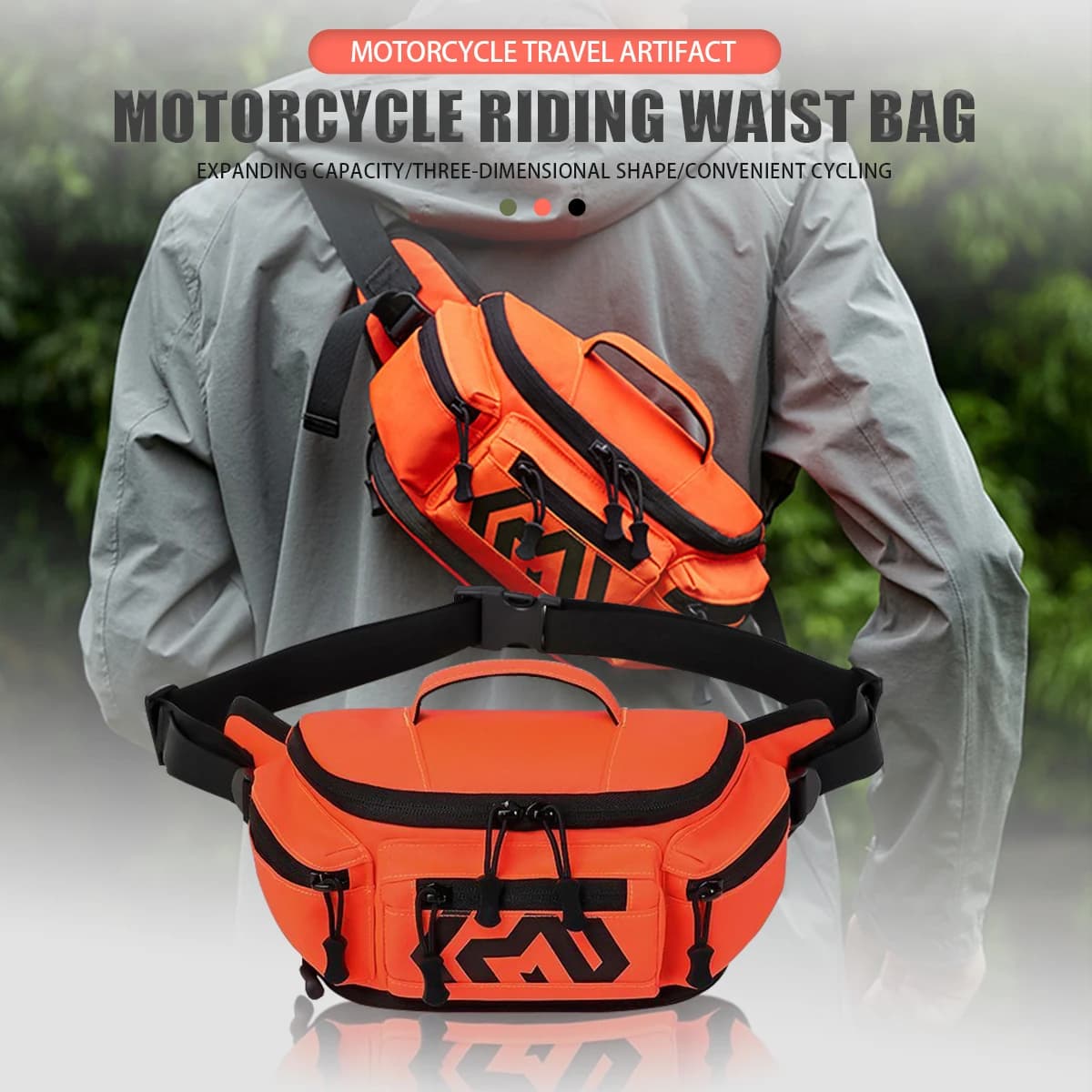 Men's Bike Waist Bag Sport Run Fanny Pack Men's Shoulder Bag Fashionable Chest Bag Phone Bag Multifunction Belt Bag