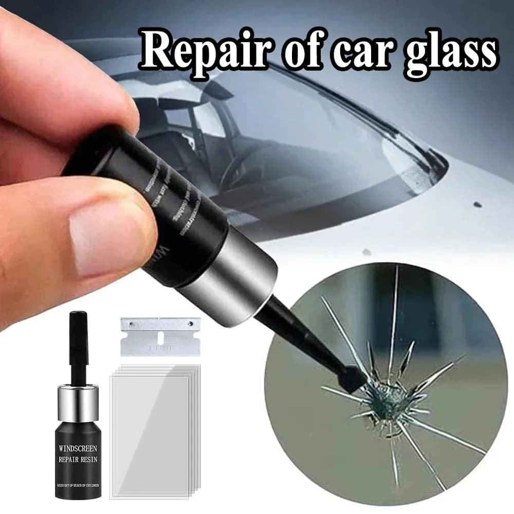 Kit per la riparazione dei vetri dell'auto, crepe delle finestre, rimuove i graffi, per automobili, camion, motocicli, riparazione rotta, set per il recupero delle crepe del parabrezza