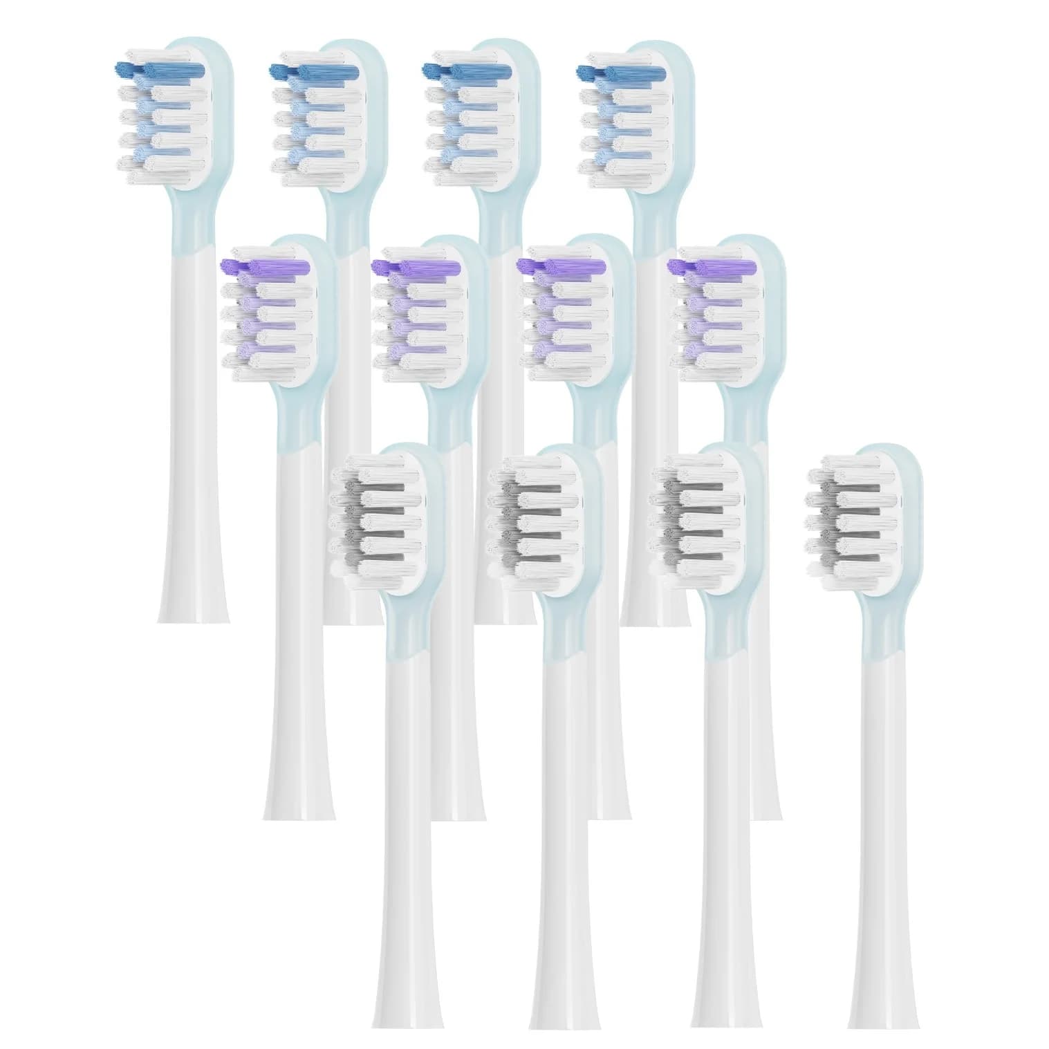 4 pieces for spare heads for electric toothbrush Laifen complete range, type of cleaning and lighting/sensitive type