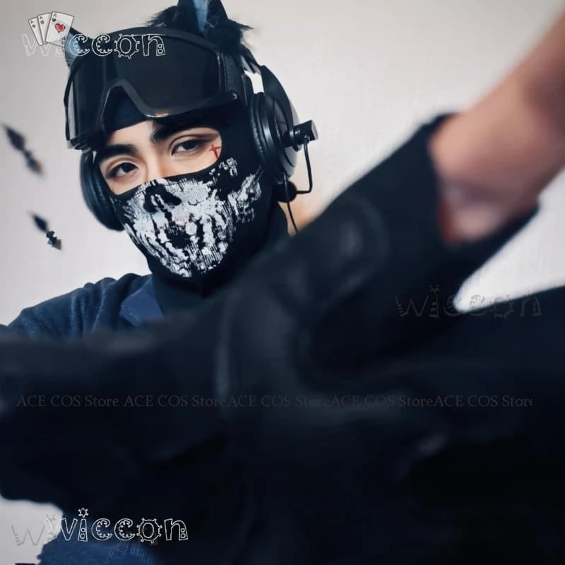 Costumi di carnevale per adulti Chiama Keegan Of Duty Fantasmi Maschera cosplay Stile di copertura del viso Puntelli in maschera Halloween