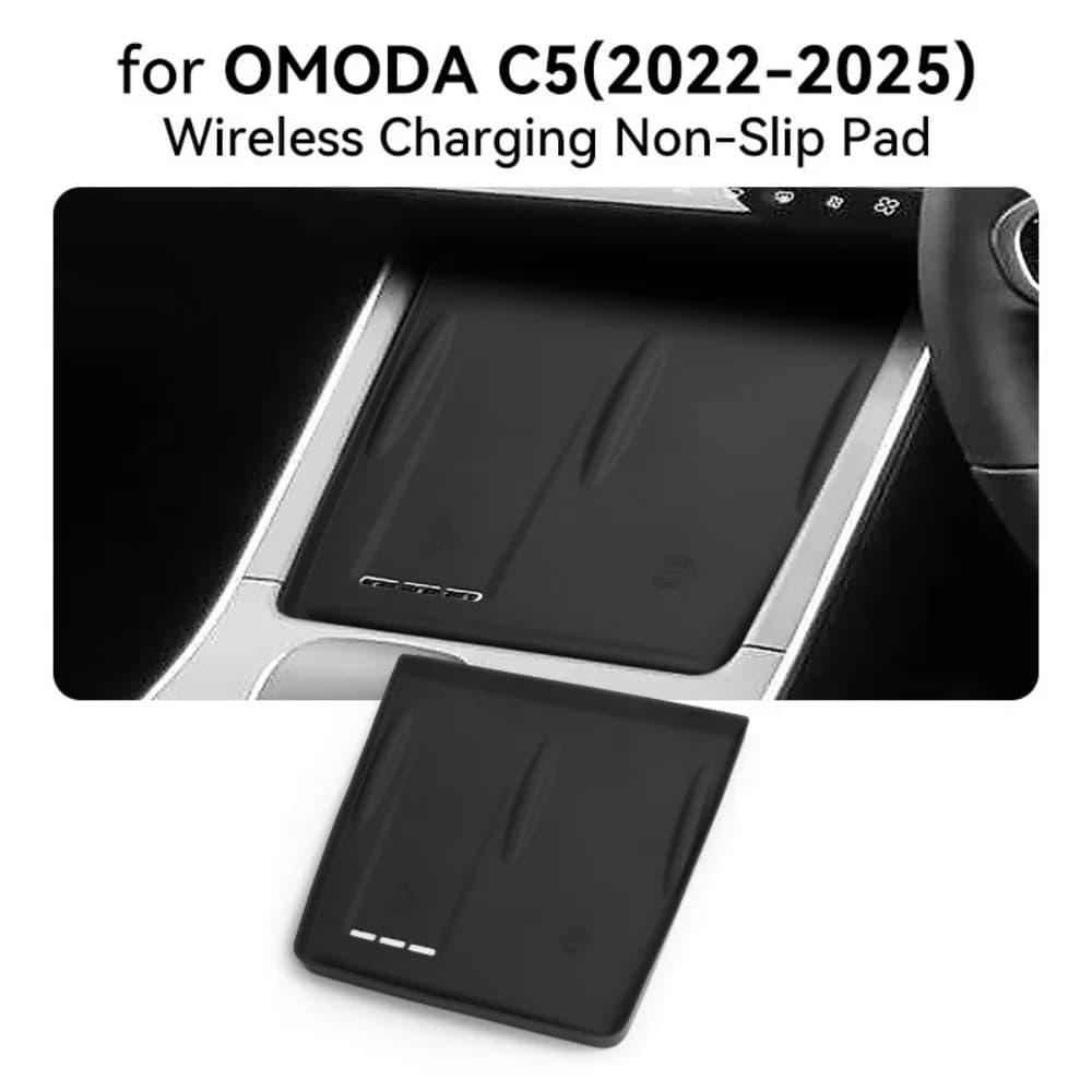 Non-slip Pad Protective Pad for Chery OMODA C5 2022-2025 Wireless Charging Pad Accessories Car Phone Charger Mat
