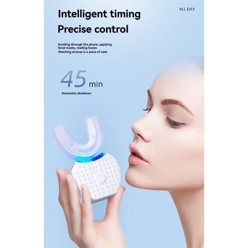 diNECESSITY diU-shaped electric toothbrush for adults-For teeth whitening, 360 ° mouth cleaning, free hand gum protection