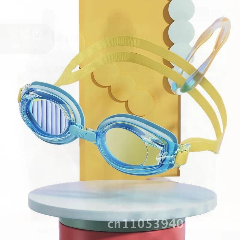 361 Children's Swimwear HD Anti-Fog Waterproof Transparent Diving Eye Protection for Boys Girls Clear Color Kids Flats
