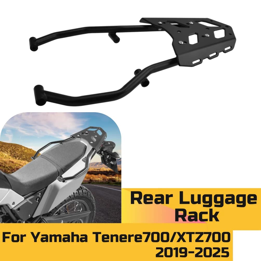 Portapacchi Posteriore per Yamaha Tenere700 2019-2025 2024 XTZ700 Tenere 700, Supporto per Bagagli Moto, Mensola di Stoccaggio