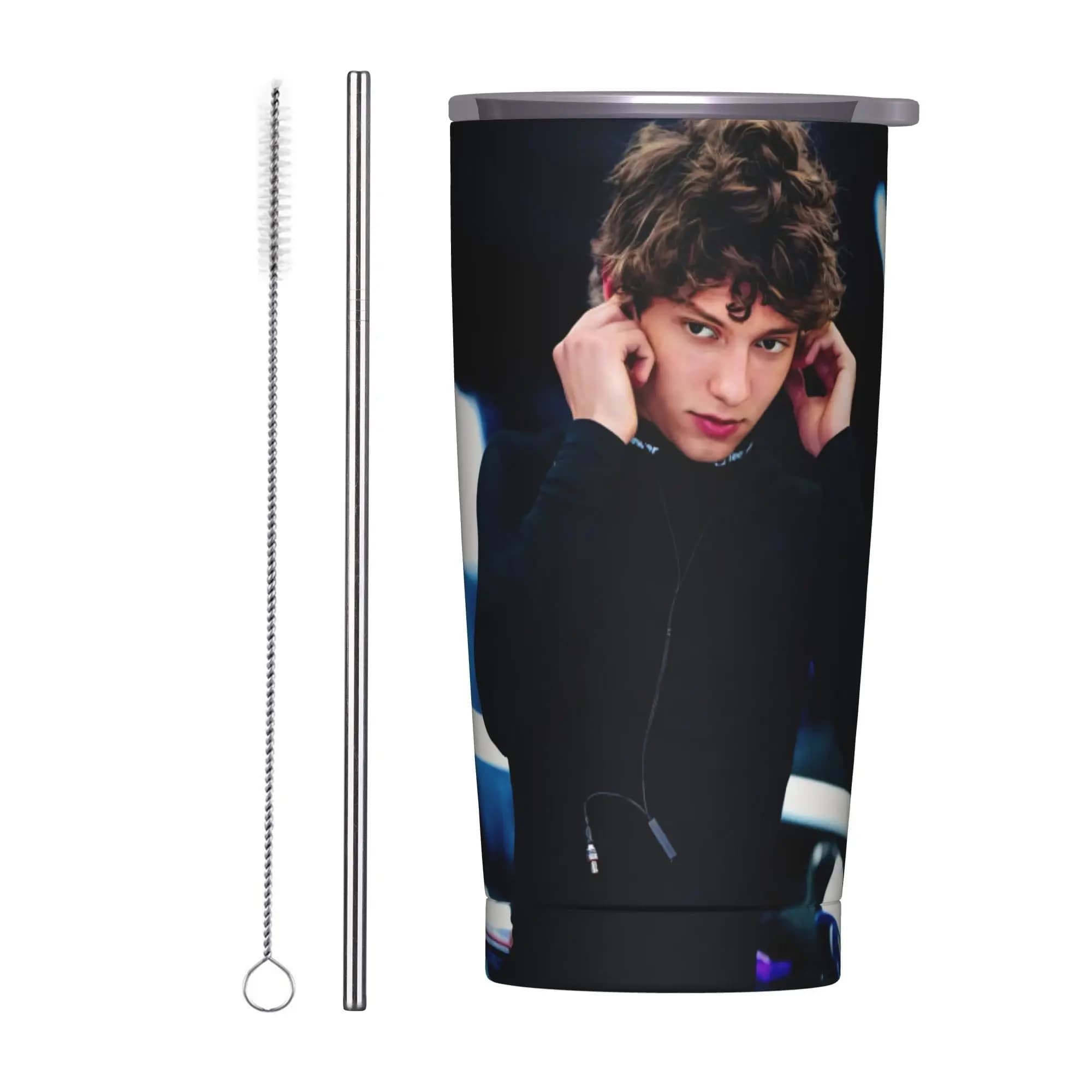 Tazza Termica da Corsa Kimi Antonelli, 12 Tumbler Isolati Sottovuoto, Borraccia per Auto, 20oz