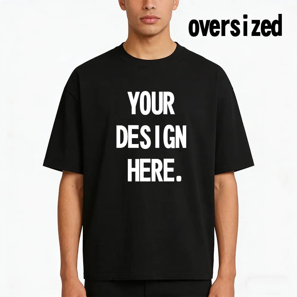 T-shirt Oversize in Cotone Personalizzabile 2026 con Stampa, Stile Harajuku, Fai da Te con Foto e Testo, Maglietta Moda Uomo Personalizzata