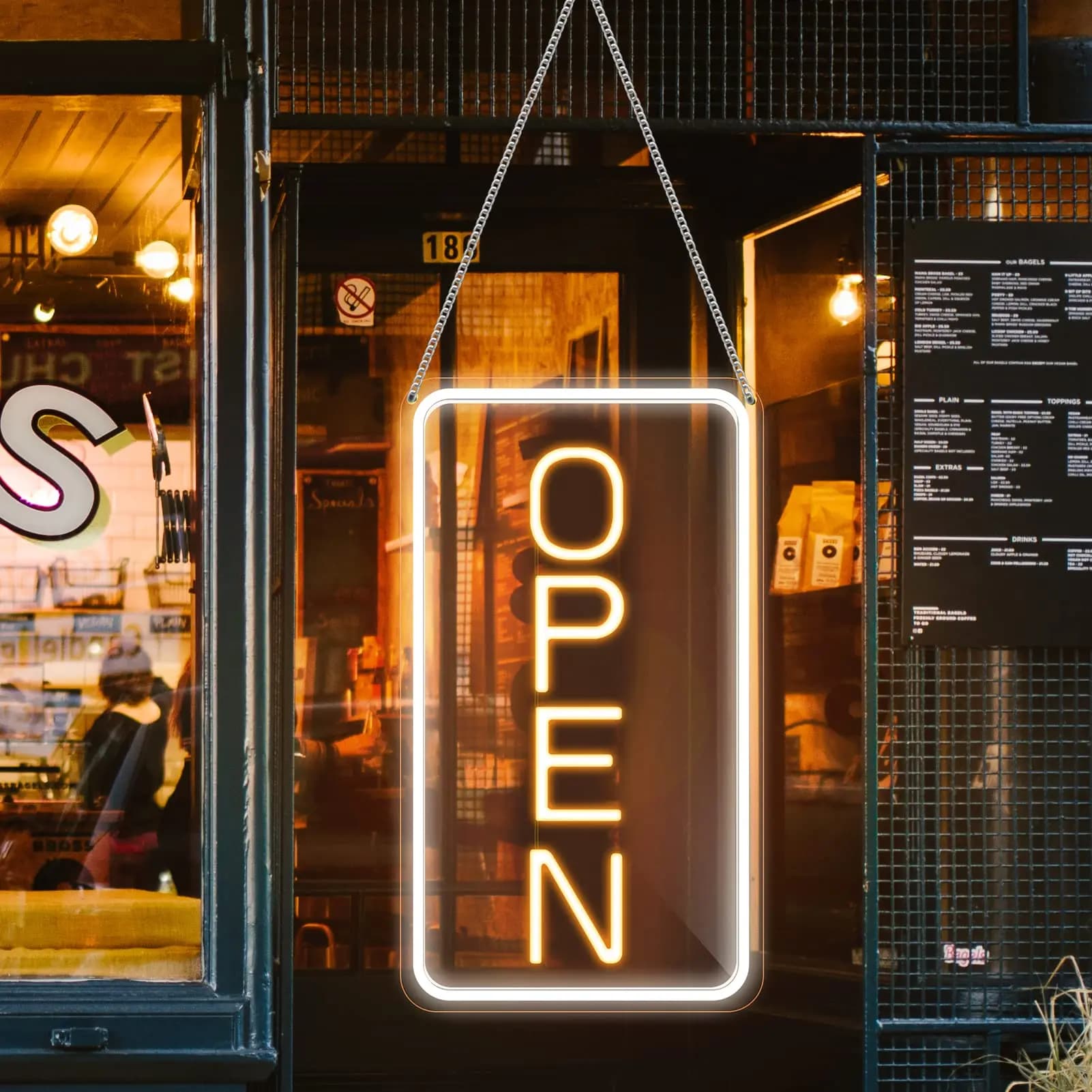 LED Neon Open Sign per luci al Neon aziendali Open Sign Led Wall Decor Neon Led Signs luminosità regolabile Bar Salon Stores Hotel