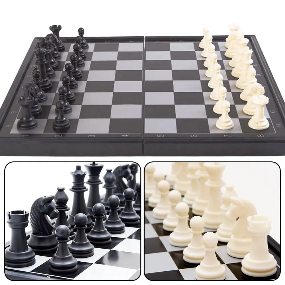 Scacchi Internazionali: Gioco di Scacchi Educativo Portatile Magnetico Pieghevole per Adulti e Bambini, Stile da Viaggio