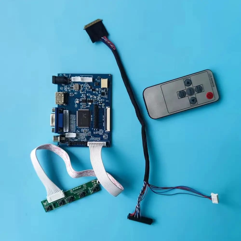 2AV cable LVDS 40Pin 1366*768 14" LCD screen HDMI-compatible controller card + LTN140AT02-001/B01/C02/G01 WLED VGA