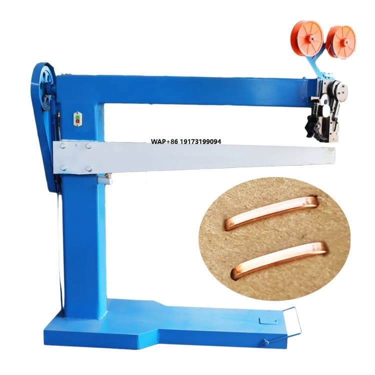 Macchina Cucitrice Manuale per Cartone, Macchina per la Produzione di Scatole in Cartone Ondulato Azionata a Pedale