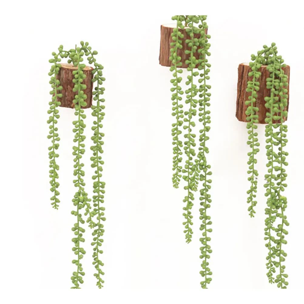 2 Pieces of Plastic Copper Artificial Plants, Green Decorative Sheets for Office, Home & Celebrations