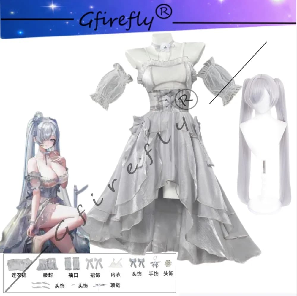 Costume cosplay del personaggio del gioco Stesso vestito da principessa di cristallo di Cenerentola e costume da spettacolo teatrale come personaggio della dea della vittoria