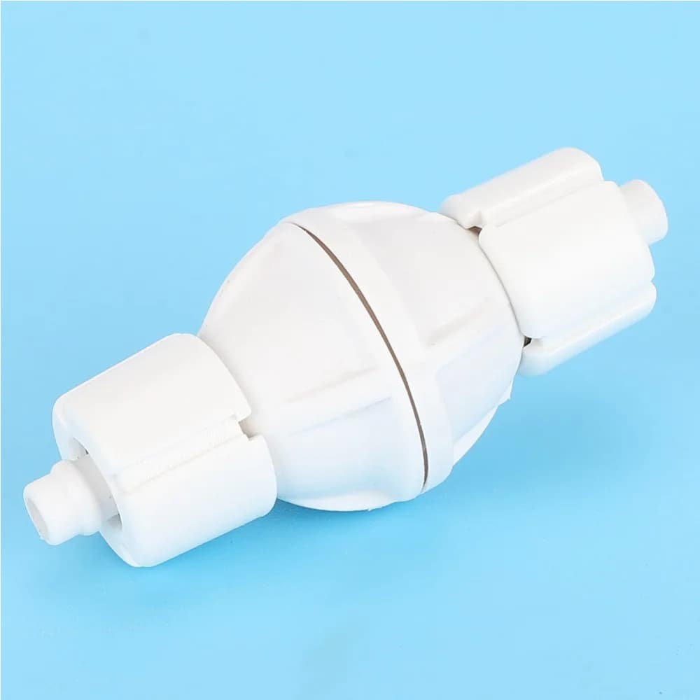 Accessori per Acquario: Valvola di Non Ritorno CO2 in Plastica Bianca, Valvola di Controllo CO2 Durevole per Acquario, Valvola di Non Ritorno per Anidride Carbonica per Vasche dei Pesci