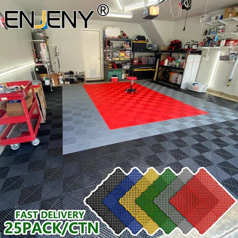 25PCS 1.8cm di spessore tappetini per Garage tappetino per autolavaggio tappetino multifunzione per auto bellezza piastrelle per griglia di giunzione in plastica