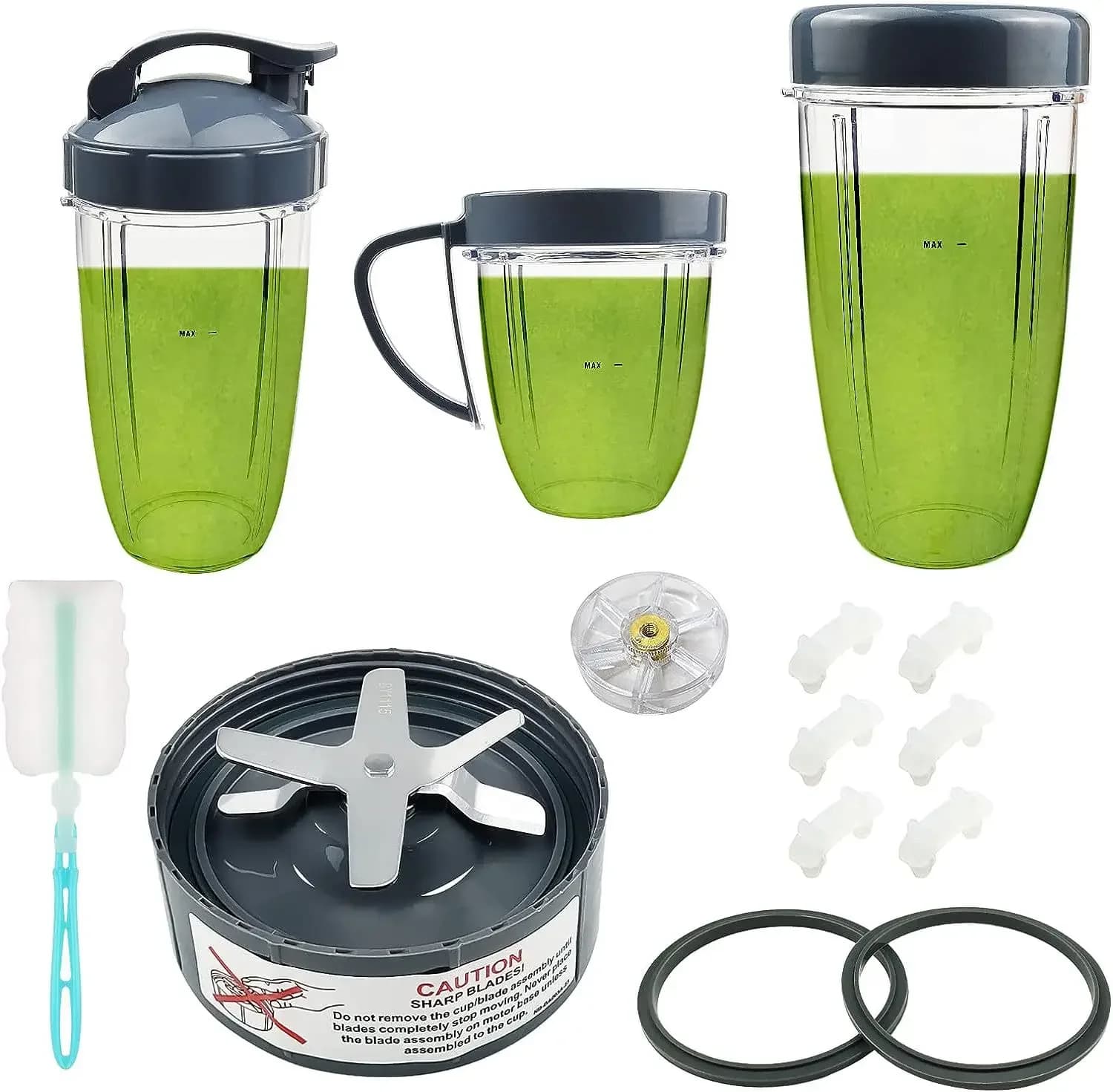 14 tazze e lama di ricambio per frullatore compatibili con il frullatore NutriBullet 600w/900w