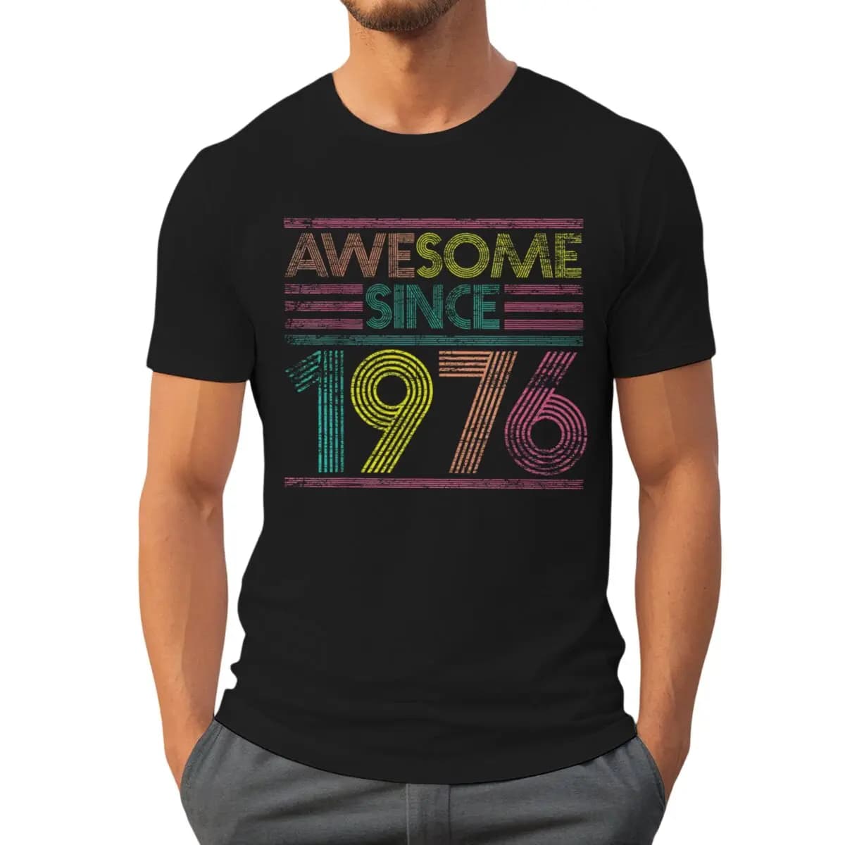 Wesome Since 1976 T-shirt Estate Uomo Donna 50th Irthday Regali Streetwear Manica corta Asual Unisex 1976 anni Magliette