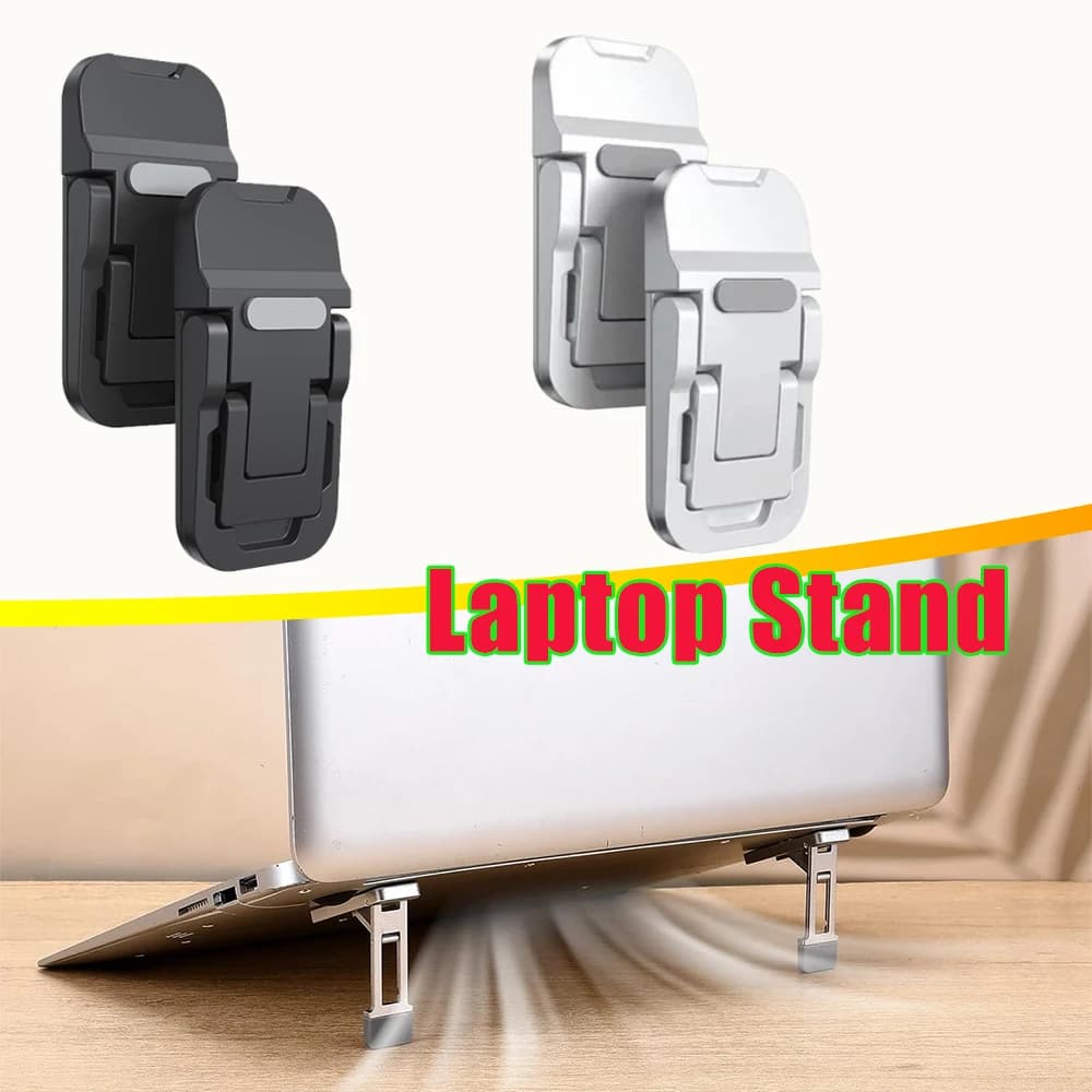 Supporto Portatile per Laptop Invisibile Pieghevole a 2/3 Livelli Regolabile, Rialzo di Raffreddamento per Notebook, Supporto Verticale Sospeso Comodo