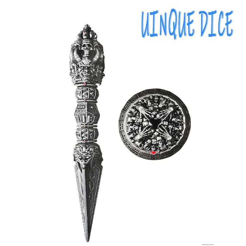 Wand Dice 7in1 D&D Metal Dice RPG Polyhedral Dice for Dungeons and Dragons Tabletop Games Gift
