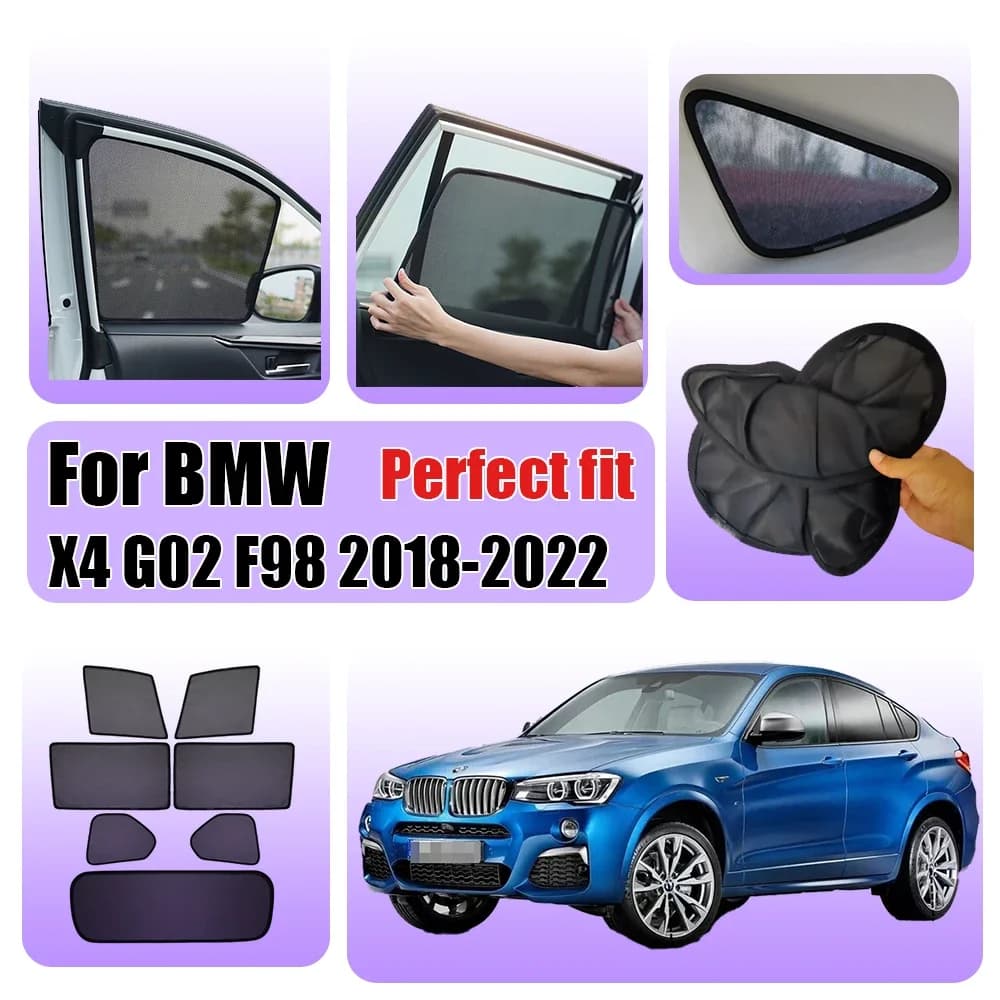 For BMW X4 G02 F98 2018-2022 Car Front Shield Window SunShade Windshield Rear Side Window Curtain Sun Shade Visor
