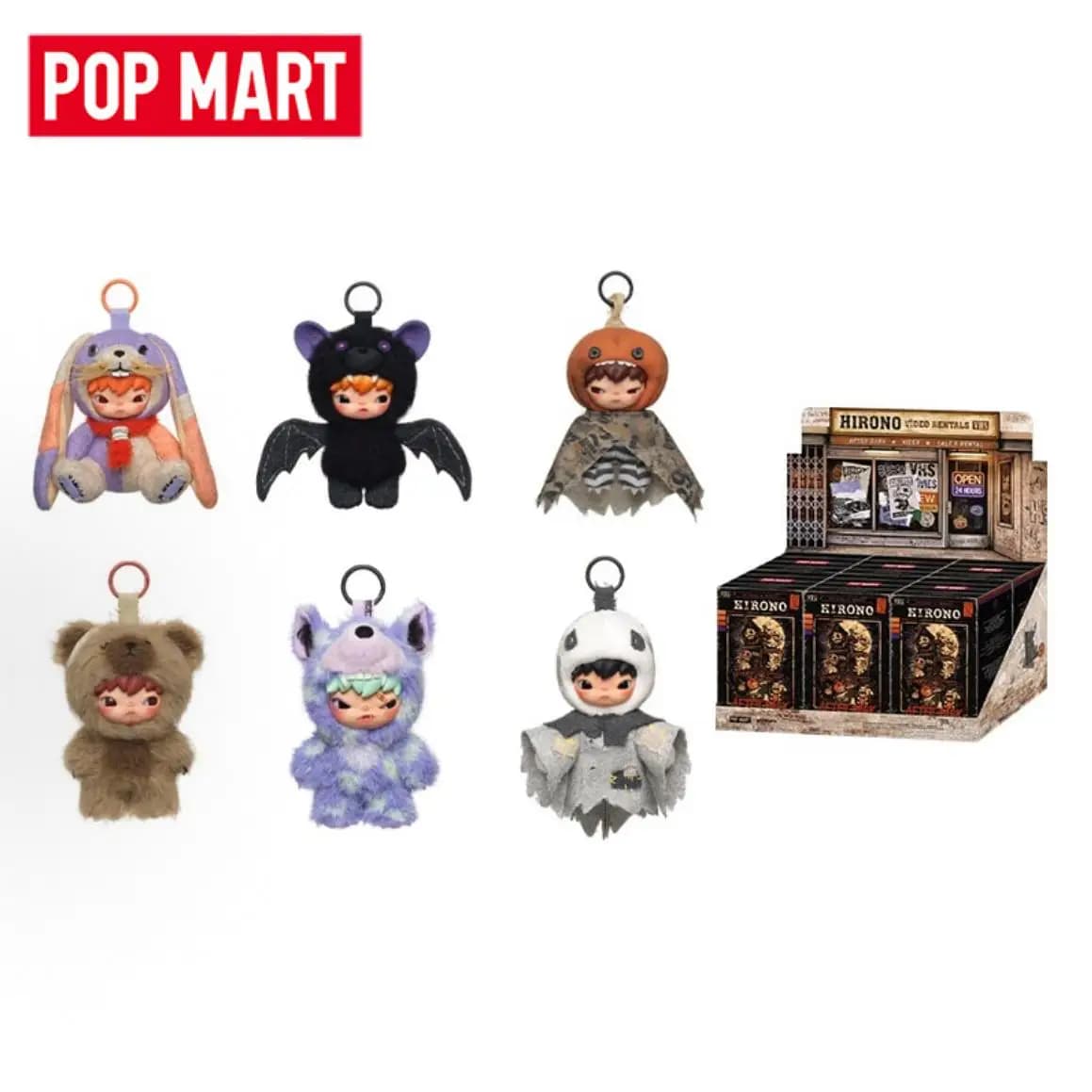 POP MART Hirono After Dark Series Plush Doll Pendant Trendy Mystery Box Anime Action Figure Blind Random Box Toys Model Dolls