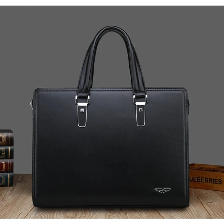 Valigetta da uomo in pelle con blocco password, borsa a tracolla per laptop aziendale, borsa da ufficio strutturata