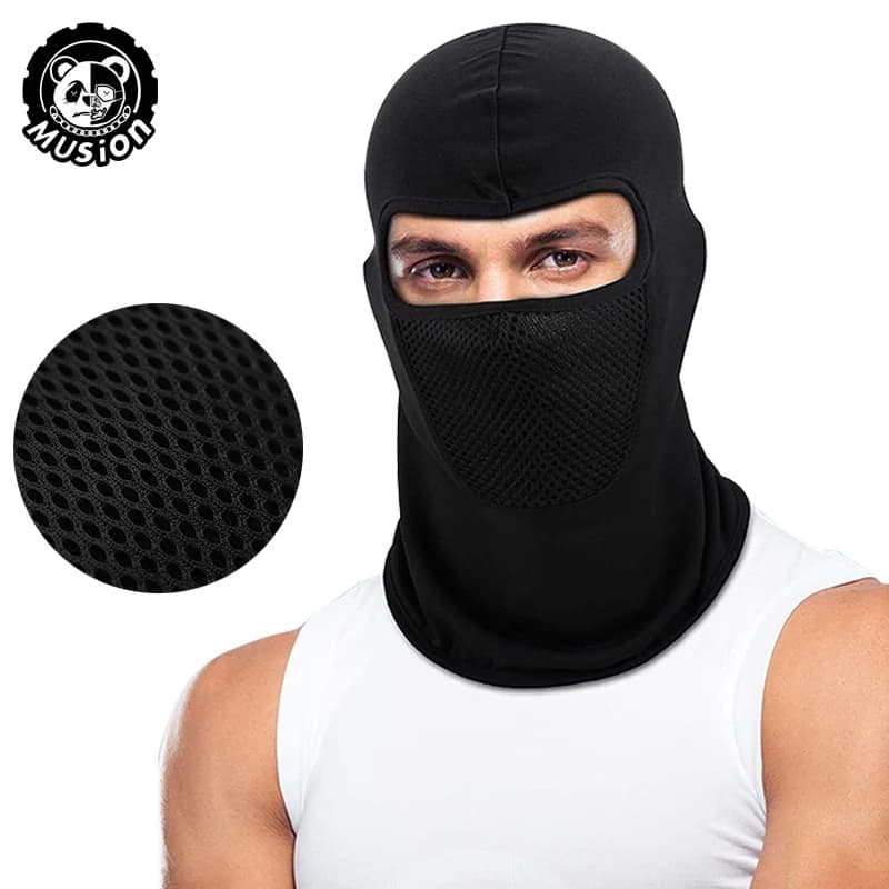 Musion Alaclava Full Mask Cycling Face Mask with Mesh Sunscreen Headgear for Climbing Skiing Fishing